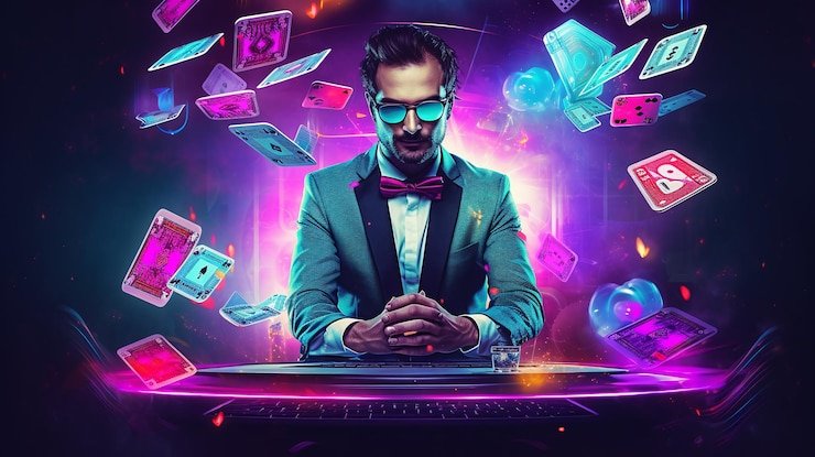 Dealer JILI melakukan shuffle kartu dengan transparansi penuh di hadapan kamera